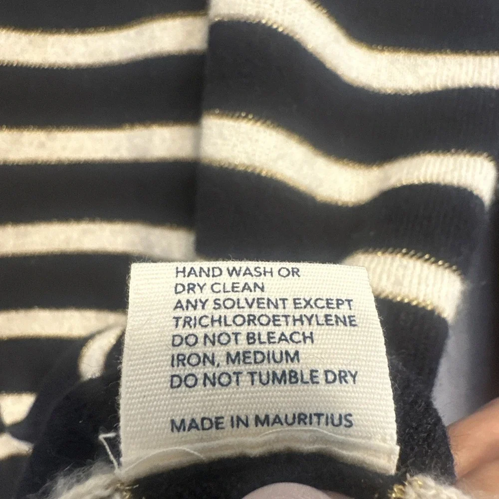 Chinti & Parker 100% Cashmere Striped Crewneck Sweater Size L Nautical *read*